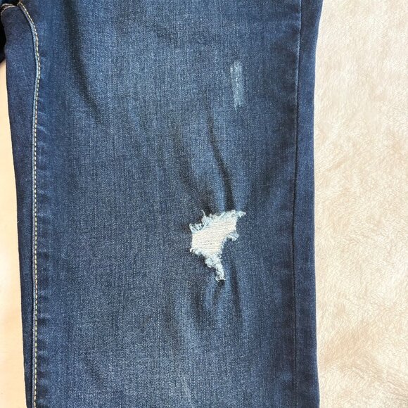 No Boundaries Womens High-Rise Button-Fly Distressed Skinny Jeans Junior Size 11 - Picture 8 of 13